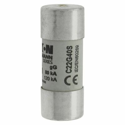 Eaton Sicherungseinsatz Nieders. 40A AC 690V 80kA CYL GG 22,#C22G40S
