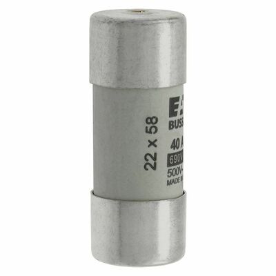 Eaton Sicherungseinsatz Nieders. 40A AC 690V 80kA CYL GG 22,#C22G40S
