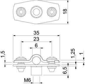 OBO Bettermann Vertr Abstandschelle m. Gewindea. 5-6mm ASG 732 6 A4