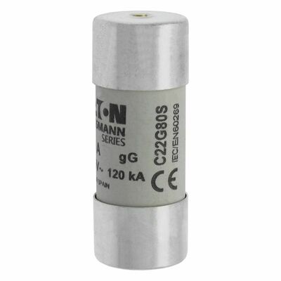 Eaton Sicherungseinsatz Nieders. 80A AC 500V 120kA CYL GG 22,#C22G80S