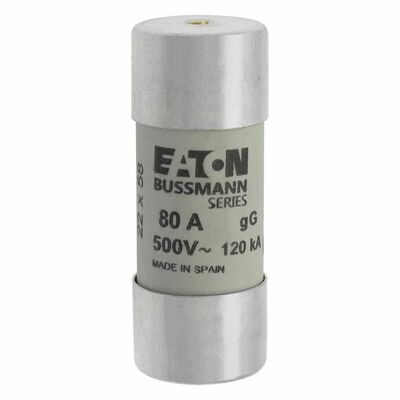Eaton Sicherungseinsatz Nieders. 80A AC 500V 120kA CYL GG 22,#C22G80S