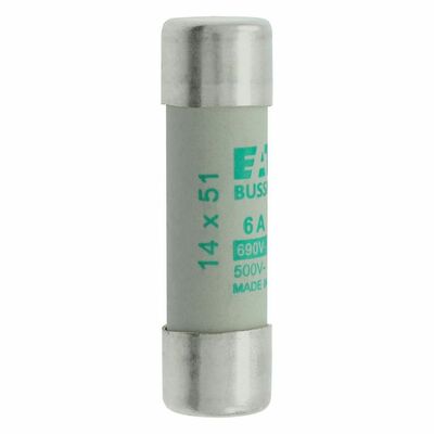Eaton Sicherungseinsatz Nieders. 6A AC 690V 80kA CYLINDRICA#C14M6