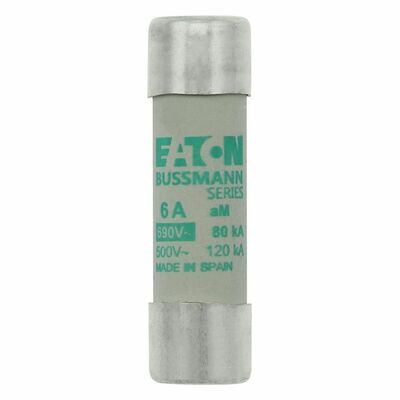 Eaton Sicherungseinsatz Nieders. 6A AC 690V 80kA CYLINDRICA#C14M6