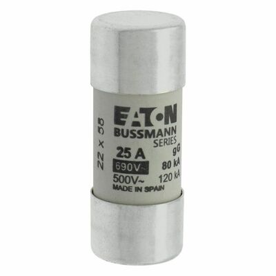 Eaton Sicherungseinsatz Nieders. 25A AC 690V 80kA CYLINDRICA#C22G25