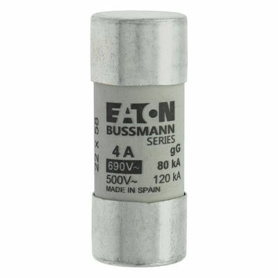 Eaton Sicherungseinsatz Nieders. 4A AC 690V 80kA CYLINDRICA#C22G4