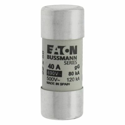 Eaton Sicherungseinsatz Nieders. 40A AC 690V 80kA CYLINDRICA#C22G40