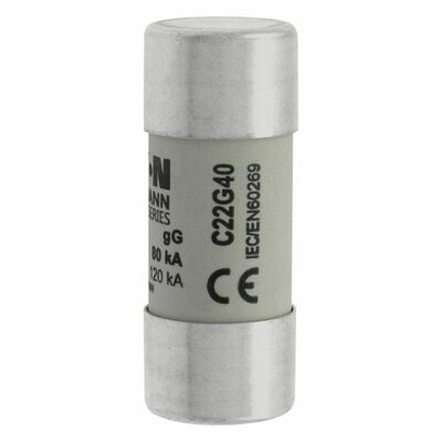 Eaton Sicherungseinsatz Nieders. 40A AC 690V 80kA CYLINDRICA#C22G40