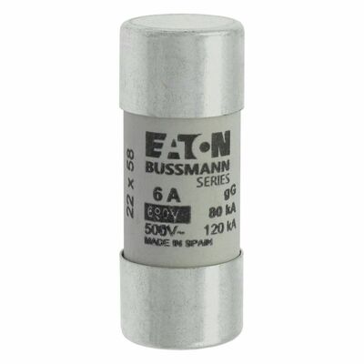 Eaton Sicherungseinsatz Nieders. 6A AC 690V 80kA CYLINDRICA#C22G6
