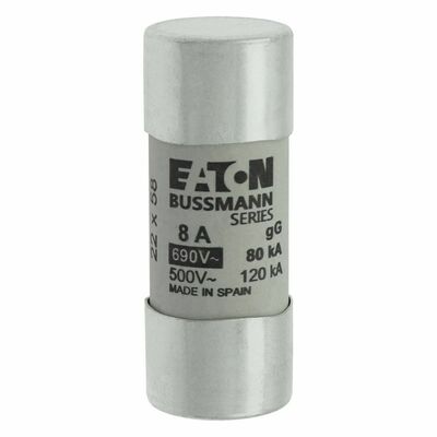 Eaton Sicherungseinsatz Nieders. 8A AC 690V 80kA CYLINDRICA#C22G8