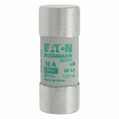 Eaton Sicherungseinsatz Nieders. 10A AC 690V 80kA CYLINDRICA#C22M10
