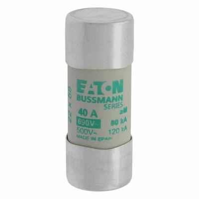 Eaton Sicherungseinsatz Nieders. 40A AC 690V 80kA CYLINDRICA#C22M40