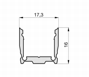 Radium Lampenwerk Aluminium-Profil 2m schwarz TRPA4211