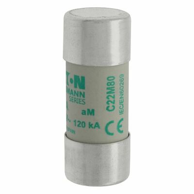 Eaton Sicherungseinsatz Nieders. 80A AC 500V 120kA CYLINDRICA#C22M80