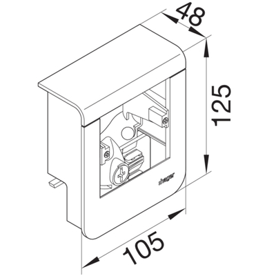 Tehalit Geräteträger uni design 20x55mm Eiche SL20055901D5
