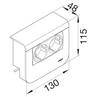 Tehalit Geräteträger-Technikteil 20x55 mm Alu SL20055940D1
