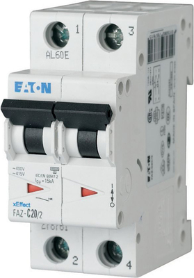 Eaton Leitungsschutzschalter 2p. 1,5A Charakt.: B FAZ-B1,5/2