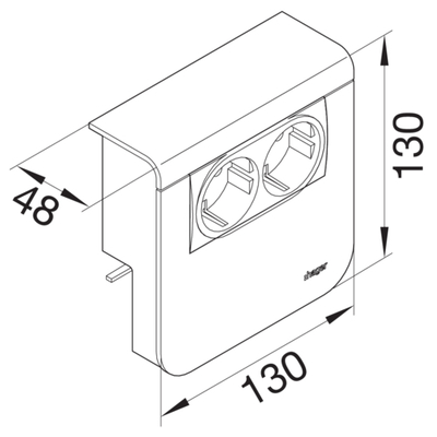 Tehalit Geräteträger-Technikteil 20x80 mm Alu SL20080940D1