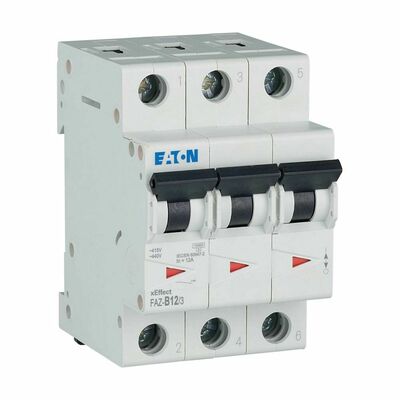 Eaton Leitungsschutzschalter 3p. 12A Charakt.: B FAZ-B12/3