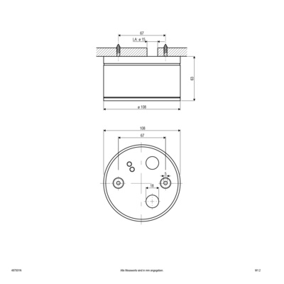 EVN Lichttechnik Decken-/Wandleuchte 230V GX53 11W IP54 487001N weiß