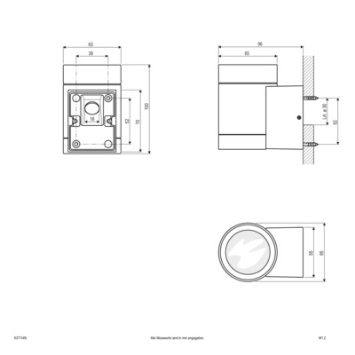 EVN Lichttechnik Wandleuchte 230V GU10 11W IP54 637114N si
