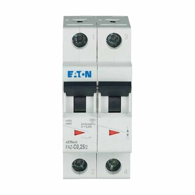 Eaton Leitungsschutzschalter 2p. 0,25A Charakt.: C FAZ-C0,25/2