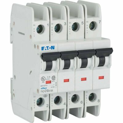 Eaton Leitungsschutzschalter 10A Charakt.: C, NA FAZ-C10/4-NA