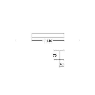 Brumberg Leuchten Anbau-Profilleuchte 1140 x 75 x 40mm 7411121016
