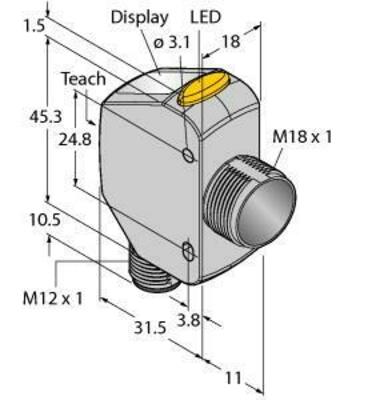 Turck Opto-Sensor Laserdistanzsensor Q4XTULAF500-Q8