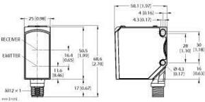 Turck Opto-Sensor QCM50-K3D25-Q8-5