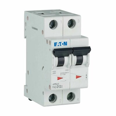 Eaton Leitungsschutzschalter 2p. 12A Charakt.: D FAZ-D12/2