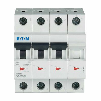 Eaton Leitungsschutzschalter 3p. 13A Charakt.: D FAZ-D13/3N