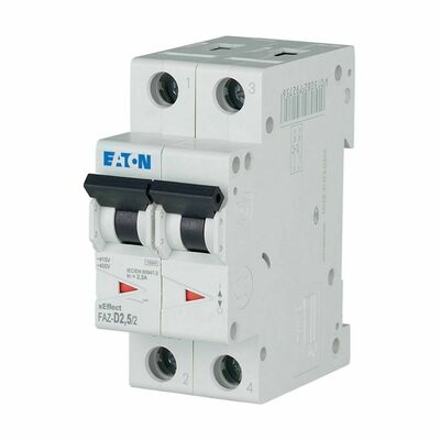 Eaton Leitungsschutzschalter 2p. 2,5A Charakt.: D FAZ-D2,5/2
