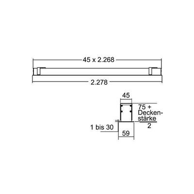 Brumberg Leuchten Einbau-Profilleuchte 2278 x 110 x 59mm 7429172032