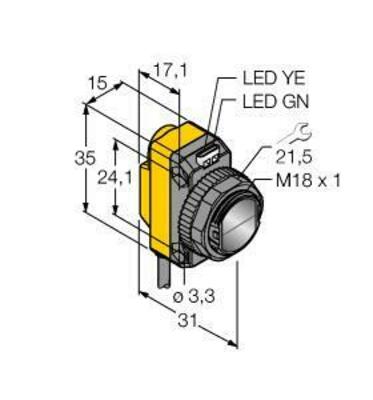 Turck Opto-Sensor Einweglichtschranke QS186E W/30"