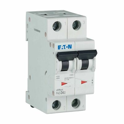 Eaton Leitungsschutzschalter 2p. 4A Charakt.: D FAZ-D4/2