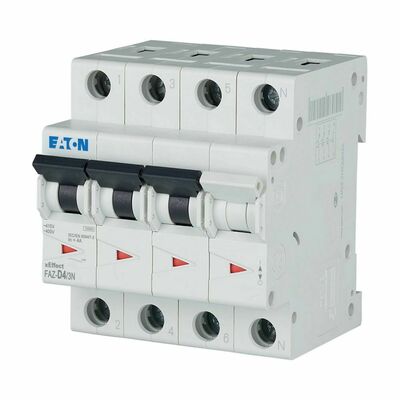 Eaton Leitungsschutzschalter 3p. 4A Charakt.: D FAZ-D4/3N