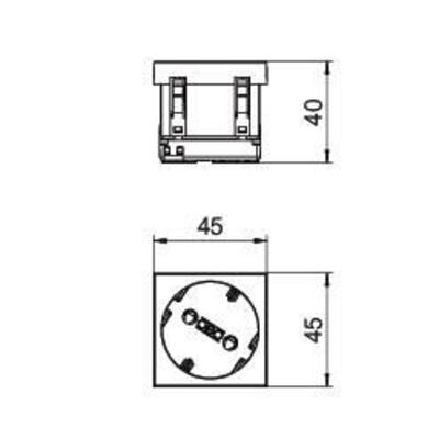 OBO Bettermann Vertr Steckdose 33 Grad, 1-fach Schutzkontakt STD-D3S SRO1