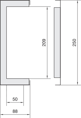 Tehalit Brandschutzkanal 50x210mm L=1,5m vkws FWK3E5021009016