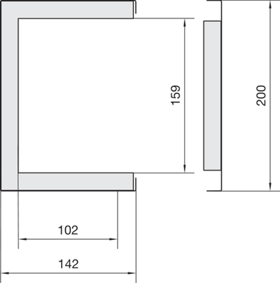 Tehalit Brandschutzkanal 100x160mm L=1m vkws FWK3E9916009016