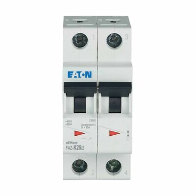 Eaton Leitungsschutzschalter 2p. 25A Charakt.: K FAZ-K25/2