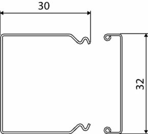 Tehalit Leitungsführungskanal Stahl 30x30 vz. LFS300300VERZ