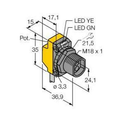 Turck Opto Sensor Lichtleiter QS18VN6F W/30