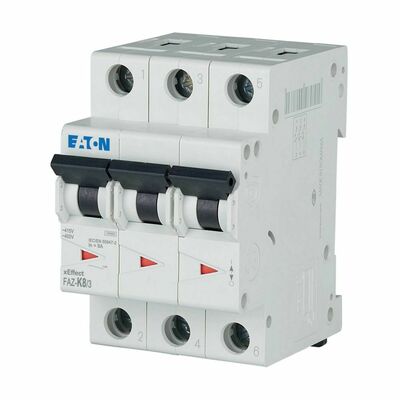 Eaton Leitungsschutzschalter 3p. 8A Charakt.: K FAZ-K8/3