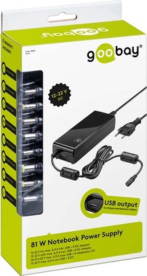 Goobay Notebook-Netzteil NTS 81W multi USB 55001
