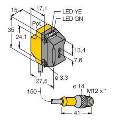 Turck Opto Sensor Lichtleiter QS18VN6FPQ5