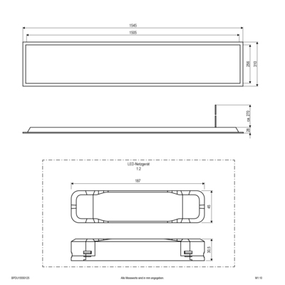 EVN Lichttechnik LED-Einbaupanel BPDU15550125