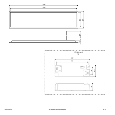 EVN Lichttechnik LED-Einbaupanel BPSU12430125