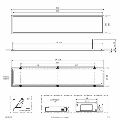 EVN Lichttechnik LED-Einbaupanel BPSU15500125