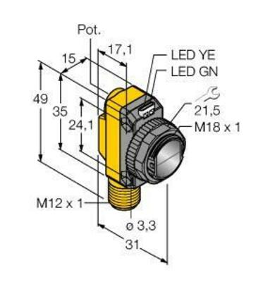 Turck Opto-Sensor Lichttaster QS18VN6LDQ8