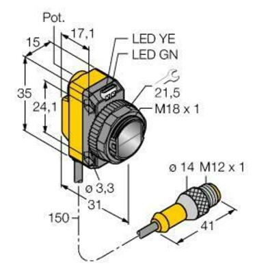 Turck Opto Sensor Lichtschranke QS18VN6LPQ5